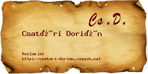 Csatári Dorián névjegykártya